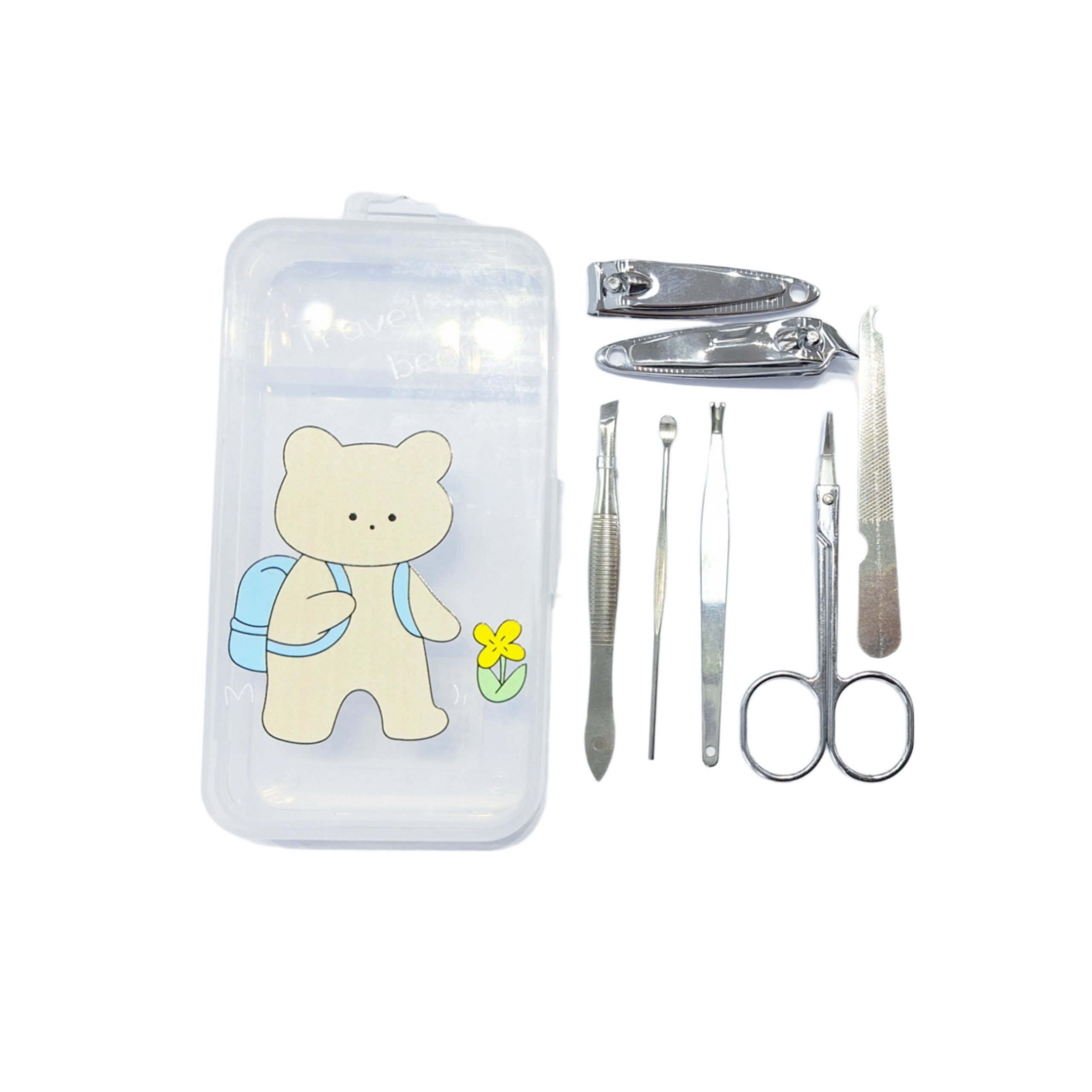 ست مانیکور جعبه ای شفاف