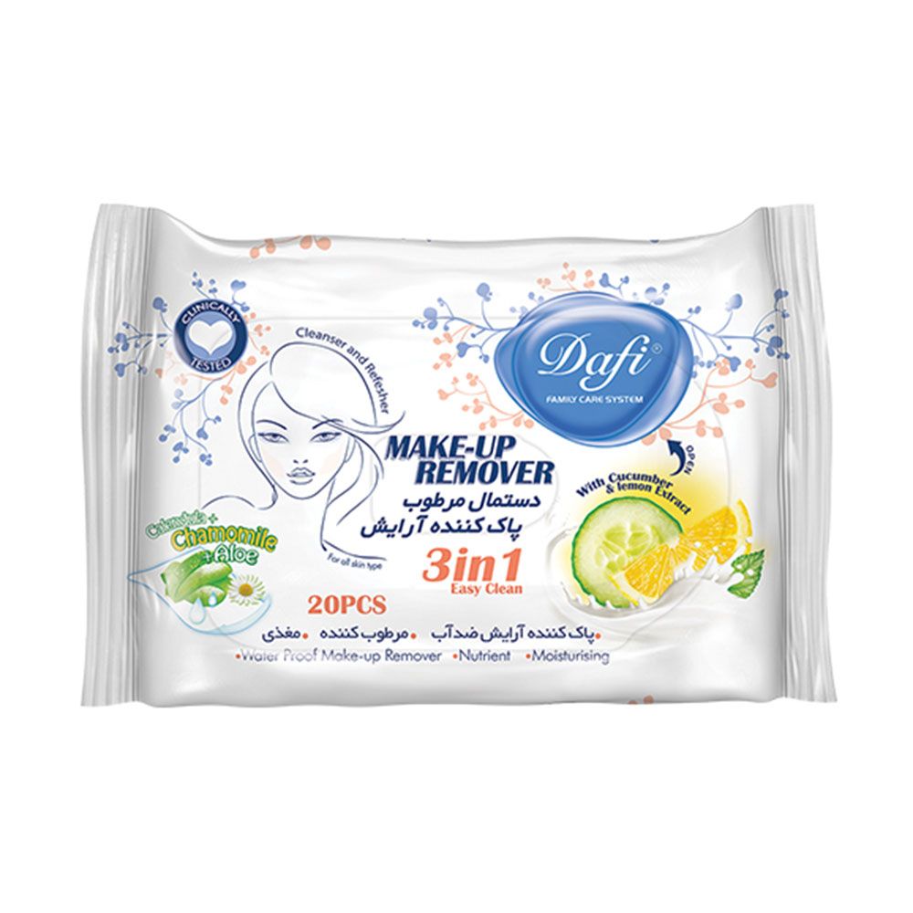 دستمال مرطوب آرایش پاک کن 90 عددی دافی