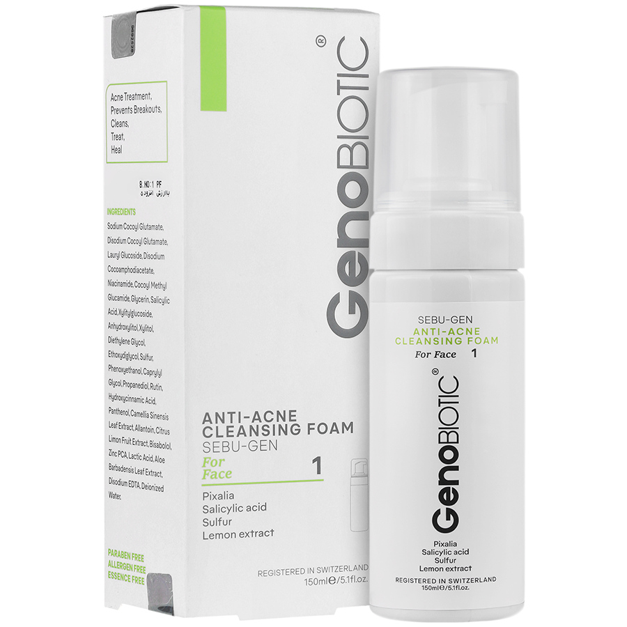 فوم شستشو صورت مناسب پوست چرب و مختلط ژنوبایوتیک