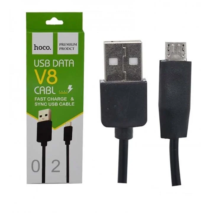 کابل شارژ میکرو USB اندروید hoco مدل V8-02