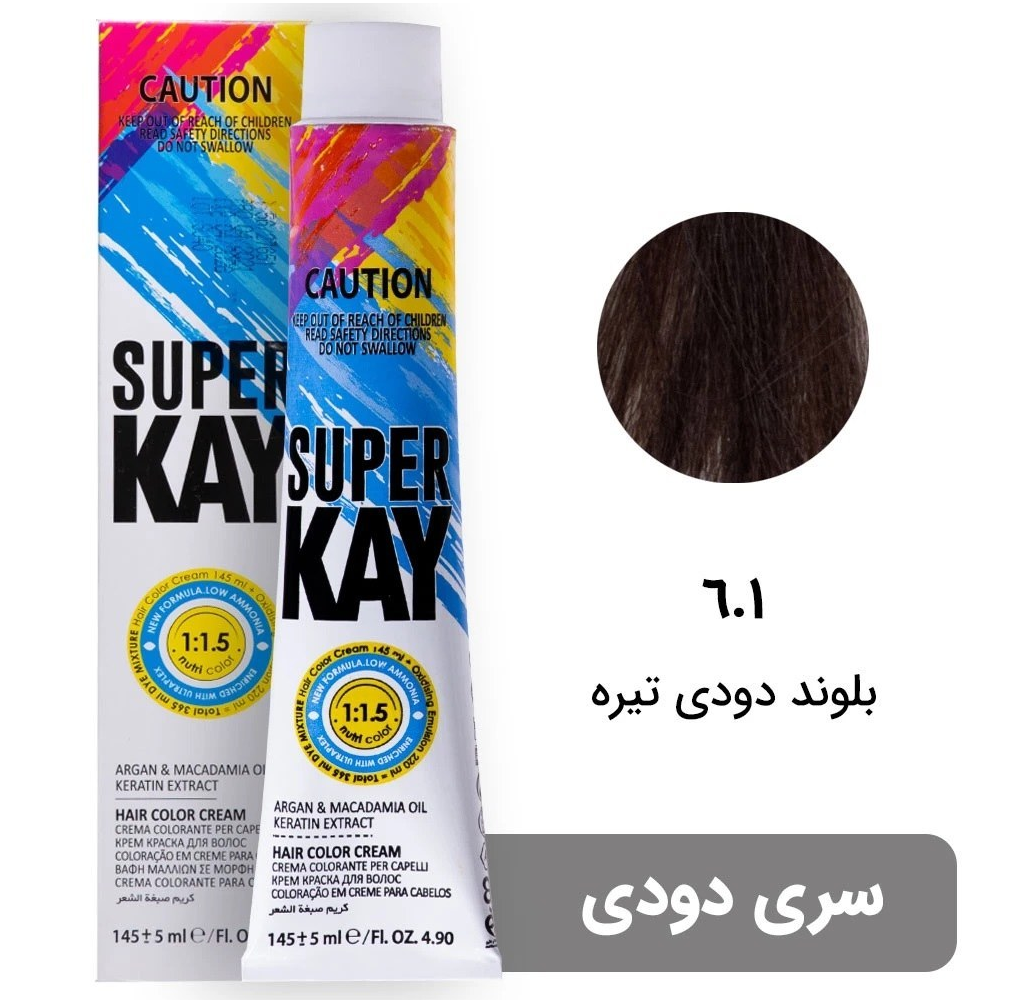 رنگ موی بدون آمونیاک سوپرکی 6.1