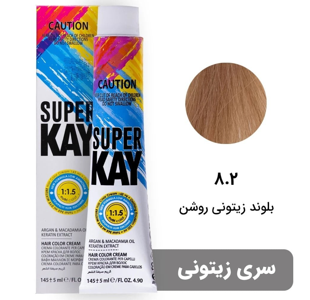 رنگ موی بدون آمونیاک سوپرکی 8.2