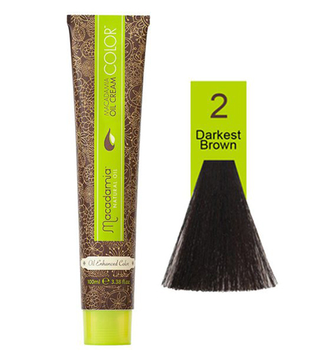 رنگ موی ماکادمیا شماره 2 حجم 100ml رنگ قهوه ای خیلی تیره
