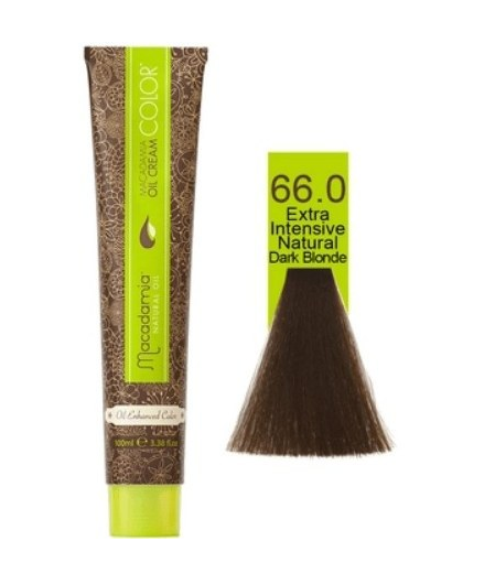 رنگ موی ماکادامیا (Macadamia) شماره 66.0 حجم 100 میلی‌لیتر رنگ بلوند تیره