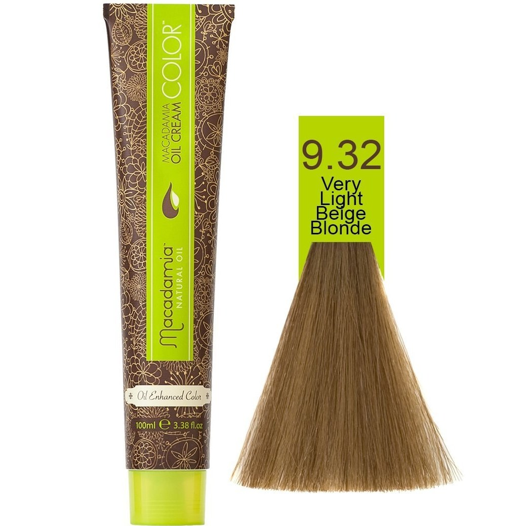رنگ موی ماکادمیا شماره 9.32 حجم 100ml رنگ بلوند بژ خیلی روشن