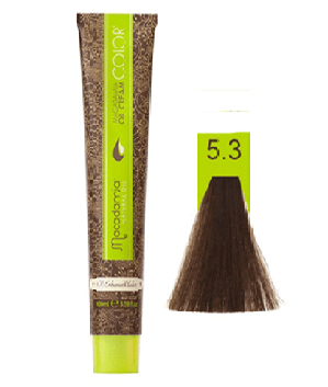 رنگ مو ماکادامیا شماره 5.3 رنگ قهوه ای طلایی روشن حجم 100 میل