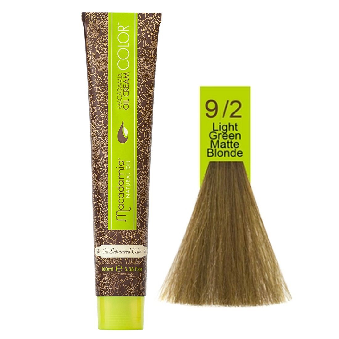 رنگ موی ماکادامیا شماره 9.2 حجم 100 میلی لیتر رنگ بلوند زیتونی خیلی روشن