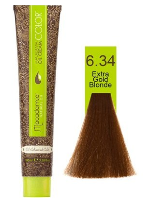 رنگ موی ماکادامیا (Macadamia) شماره 8.34 حجم 100 میلی‌لیتر رنگ بلوند تنباکویی روشن