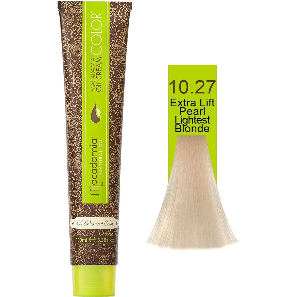 رنگ موی ماکادامیا شماره 10.27 حجم 100 میلی لیتر رنگ بلوند مرواریدی روشن