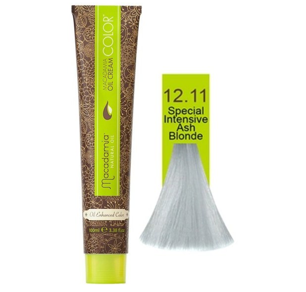 رنگ موی ماکادامیا شماره 12.11 حجم 100 میلی لیتر رنگ بلوند پلاتینه دودی