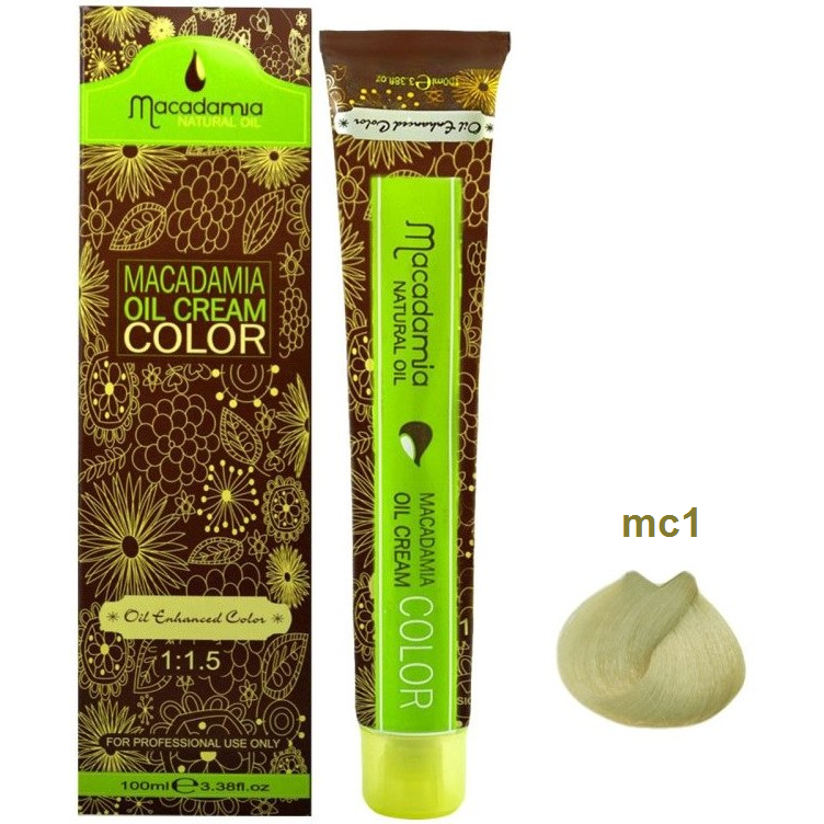 رنگ موی ماکادامیا سری رنگ های ترکیبی شماره MC1 رنگ الیو حجم 100 میلی لیتر