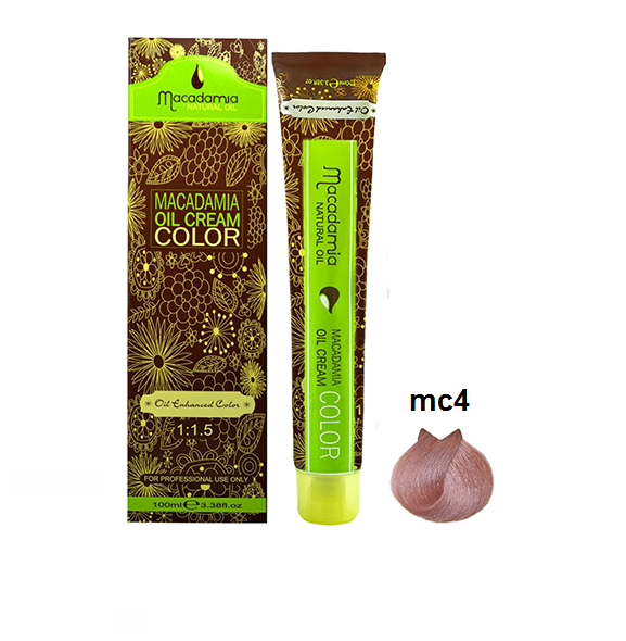 رنگ مو ماکادامیا شماره MC4 حجم 100 میلی لیتر رنگ پوست پیازی