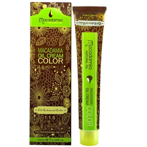 رنگ موی ماکادامیا شماره 6.55 حجم 100 میلی لیتر رنگ بلوند ماهاگونی فندقی تیره