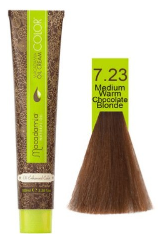 رنگ مو ماکادامیا شماره7.23 رنگ بلوند شکلاتی حجم 100میل Macadamia