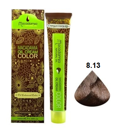 رنگ مو ماکادامیا شماره 8.13 رنگ بلوند شنی روشن حجم 100 میل