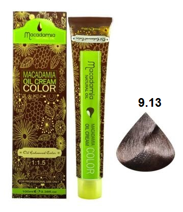 رنگ مو ماکادامیا شماره 9.13 رنگ بلوند شنی خیلی روشن حجم 100 میل