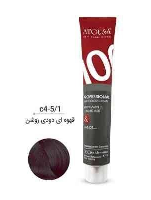 رنگ موی آتوسا 100 شماره C4-5.1 قهوه ای دودی روشن Atousa Color
