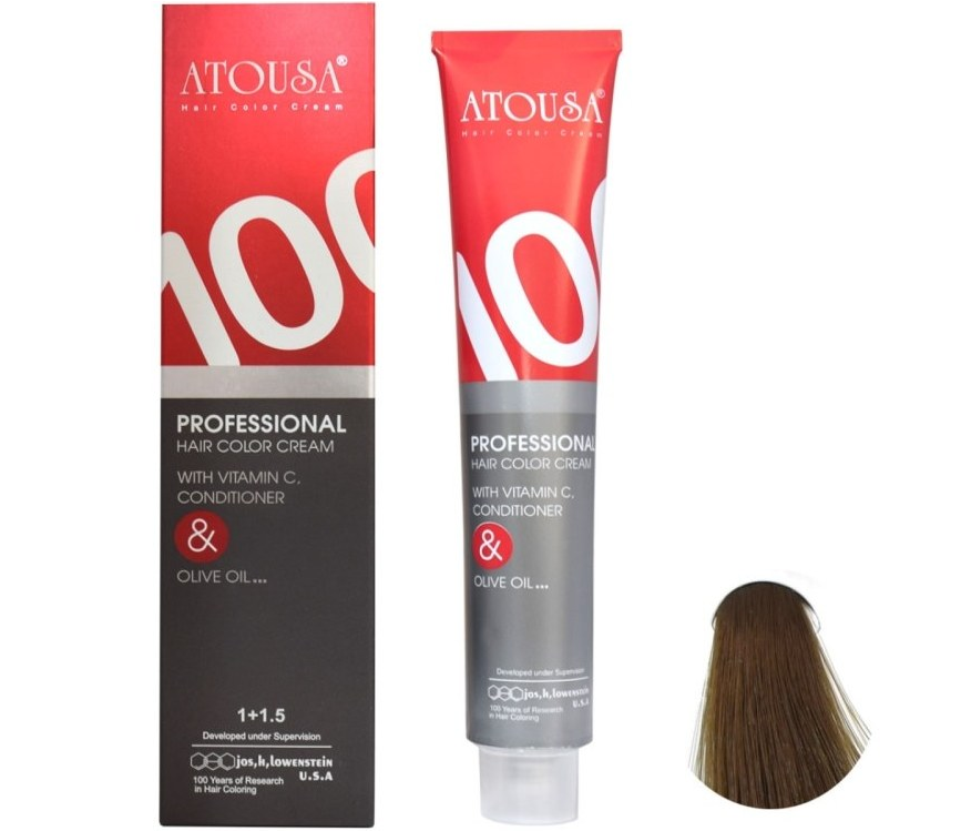 رنگ موی آتوسا 100 شماره M3-4.2 قهوه ای زیتونی متوسط Atousa Color