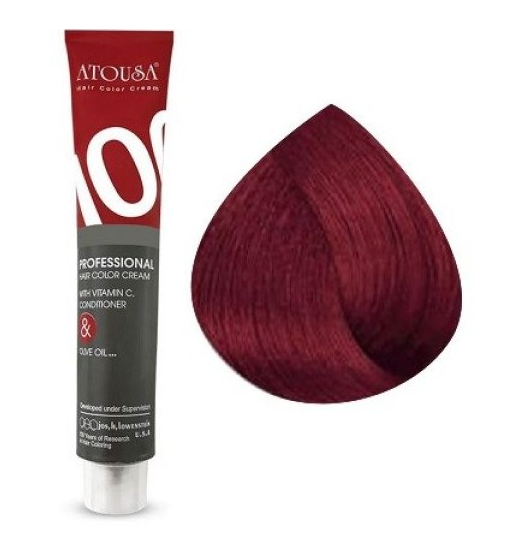 رنگ موی آتوسا 100 شماره RV6-6.65 یاقوتی روشن Atousa Color