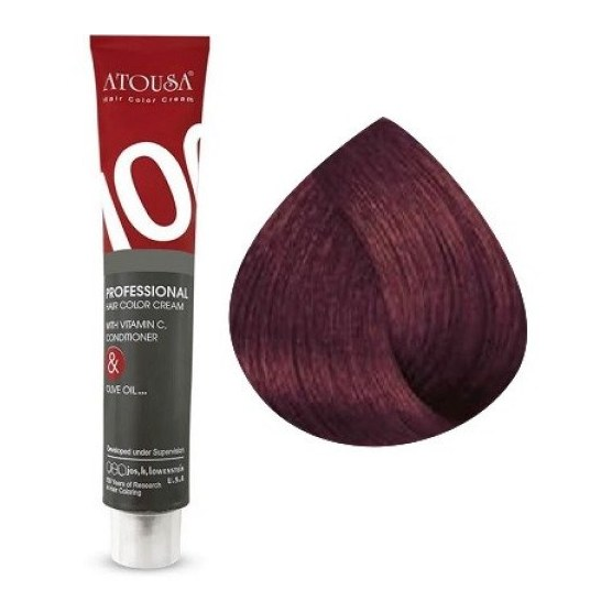 رنگ موی آتوسا 100 شماره 4.57 قهوه ای ماهاگونی متوسط Atousa Color