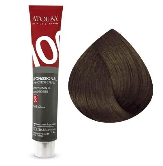 رنگ موی آتوسا 100 شماره NE4-5.00 قهوه ای روشن قوی Atousa Color