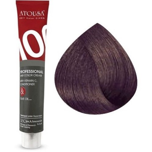 رنگ موی آتوسا 100 شماره W4-5.7 قهوه ای شکلاتی روشن Atousa Color