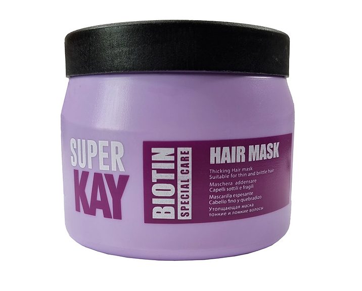 ماسک مو کاسه ای داخل حمام بیوتین 500 میلی لیتر سوپرکی SUPER KAY