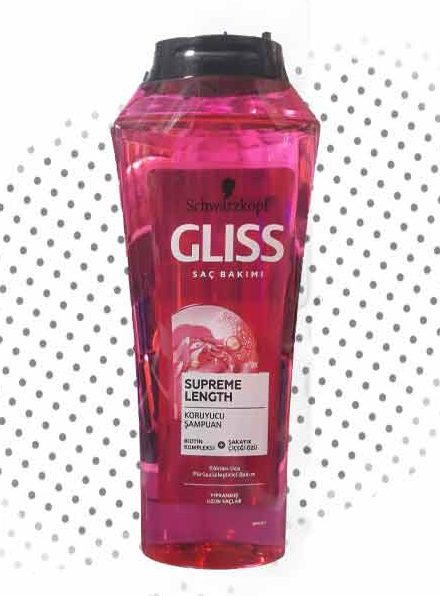 شامپو تقویت کننده موهای بلند گلیس supreme length حجم 500 میل