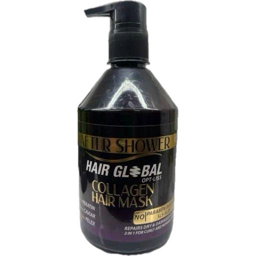 ماسک مو کلاژن بدون آبکشی هیر گلوبال 500 میل حاوی خاویار، پلکس و کراتین