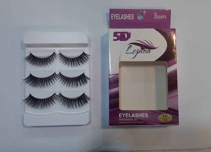 مژه 5 بعدی لوپینا بسته سه عددی کد 12