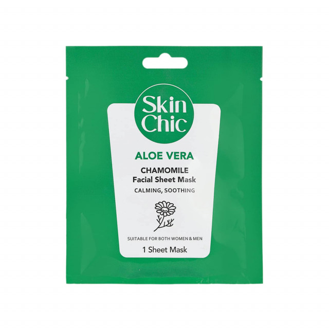 ماسک صورت نقابی آلوئه ورا و بابونه اسکین شیک