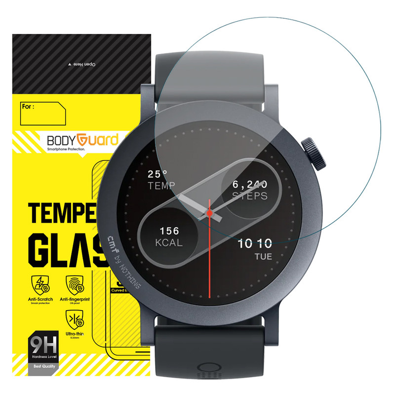 محافظ صفحه نمایش شیشه ای بادیگارد مدل GW 2 مناسب برای ساعت هوشمند ناتینگ CMF Watch Pro 2