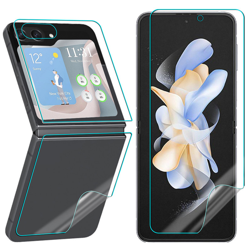محافظ صفحه نمایش بادیگارد مدل HydroGel مناسب برای گوشی موبایل سامسونگ Galaxy Z Flip 5 به همراه محافظ پشت