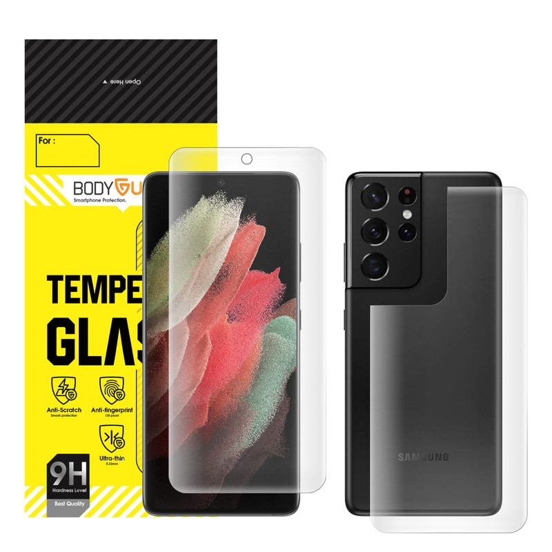 محافظ صفحه نمایش مات بادیگارد مدل HydroGel مناسب برای گوشی موبایل سامسونگ Galaxy S21 Ultra به همراه محافظ پشت گوشی