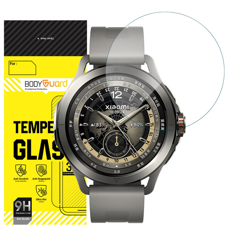 محافظ صفحه نمایش شیشه ای بادیگارد مدل GW مناسب برای ساعت هوشمند شیائومی S4