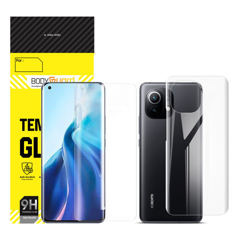 محافظ صفحه نمایش بادیگارد مدل HydroGel مناسب برای گوشی موبایل شیائومی Mi 11 به همراه محافظ پشت