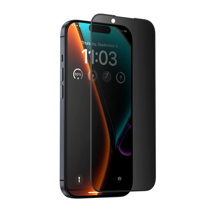 محافظ صفحه نمایش حریم شخصی بادیگارد مدل PiP مناسب برای گوشی موبایل اپل iPhone 15 Pro