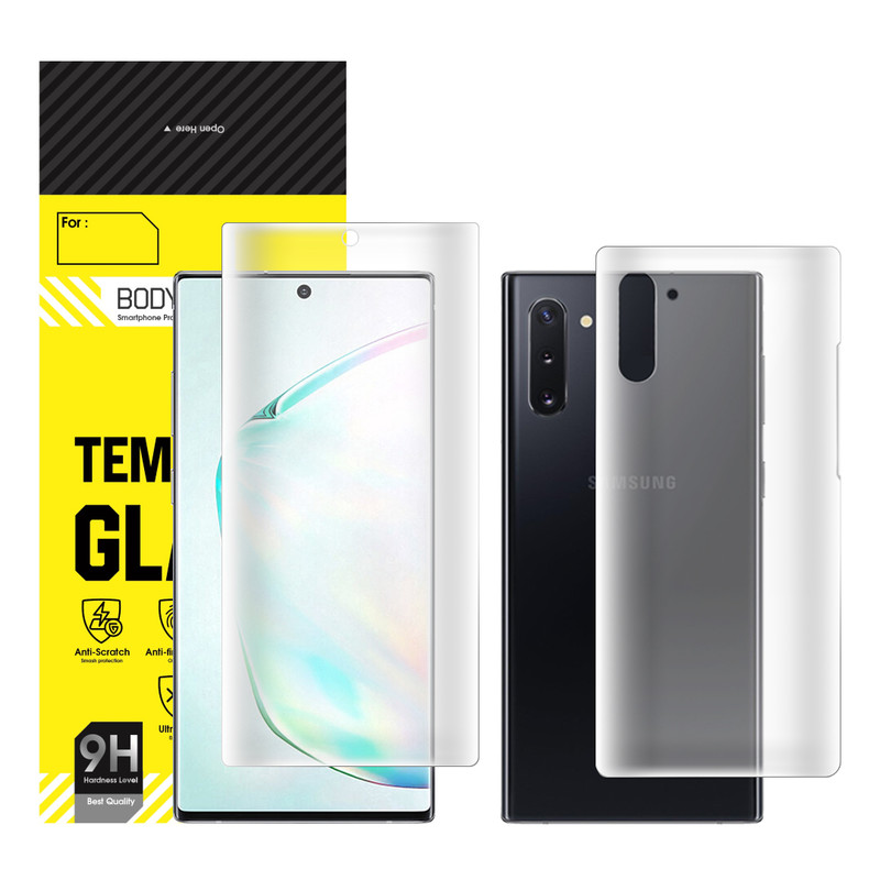 محافظ صفحه نمایش مات بادیگارد مدل HydroGel مناسب برای گوشی موبایل سامسونگ Galaxy Note 10 به همراه محافظ پشت گوشی