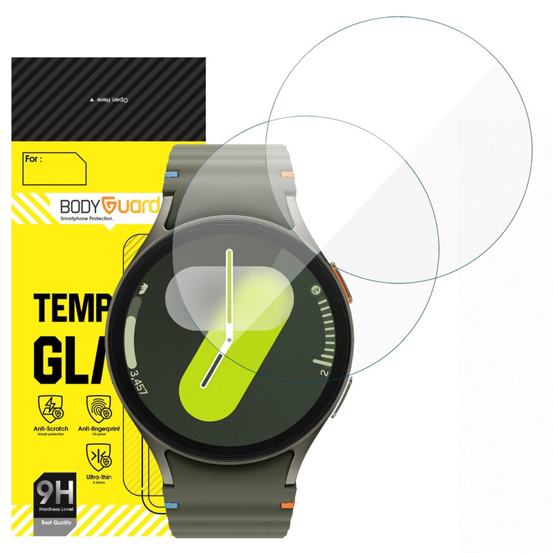 محافظ صفحه نمایش شیشه ای بادیگارد مدل GW مناسب برای ساعت هوشمند سامسونگ Galaxy Watch 7 40 mm بسته 2 عددی