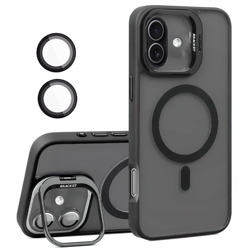 کاور بادیگارد مدل Bracket مناسب برای گوشی موبایل اپل iPhone 17 به  همراه محافظ لنز