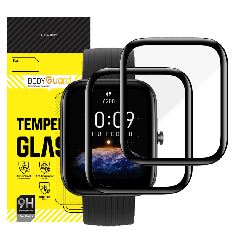 محافظ صفحه نمایش بادیگارد مدل PMMA مناسب برای ساعت هوشمند امیزفیت Bip 3 / Bip 3 Pro بسته 2 عددی