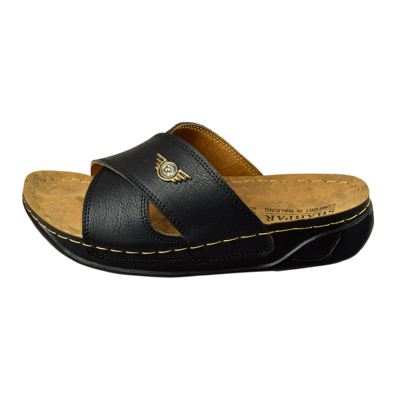 دمپایی مردانه شهپر مدل طبی ضربدری سگک دار کد BK.1145