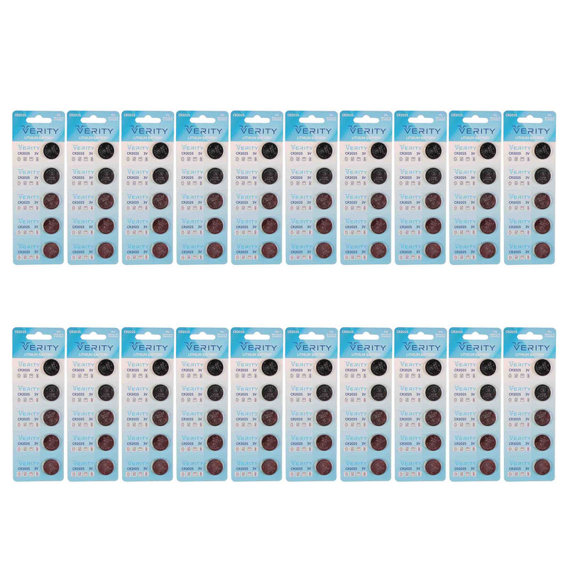 باتری سکه ای وریتی مدل CR 2025 بسته 100 عددی