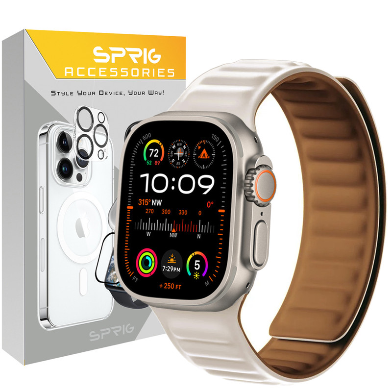 بند اسپریگ مدل Magnetic LP مناسب برای اپل واچ سری Se/Ultra/Ultra 2/1/2/3/4/5/6/7/8/9 سایز 42/44/45/49 میلی متری