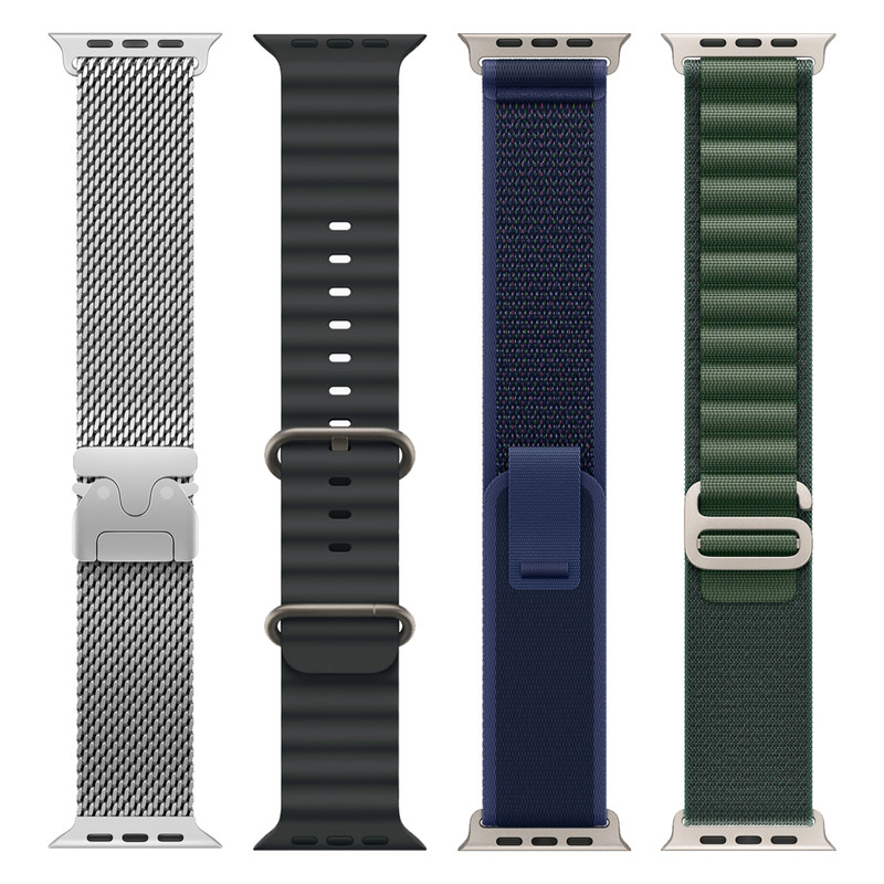 بند اسپریگ مدل Trend Mix مناسب برای اپل واچ سری Se/1/2/3/4/5/6/7/8/9/10/Ultra/Ultra2 سایز 42/44/45/46/49mm مجموعه 4 عددی