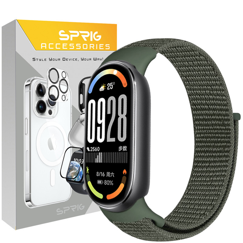 بند اسپریگ مدل Nylon Skin مناسب برای ساعت هوشمند شیائومی Mi band 10