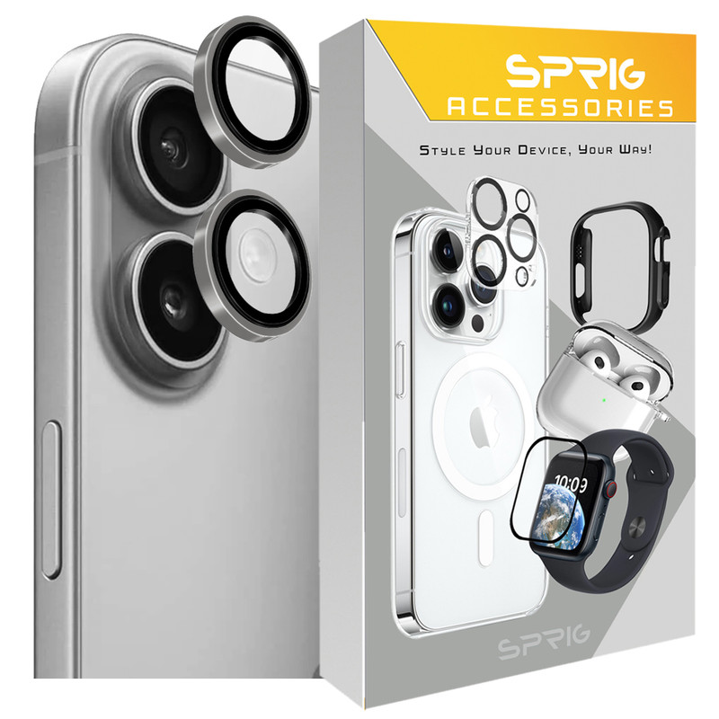 محافظ لنز دوربین اسپریگ مدل Ring metal-Super High quality مناسب برای گوشی موبایل اپل Iphone 17
