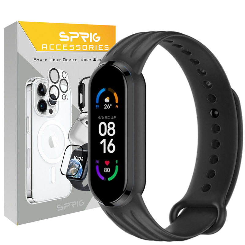 بند اسپریگ مدل NV Silicone مناسب برای ساعت هوشمند شیائومی Mi band 4/5/6