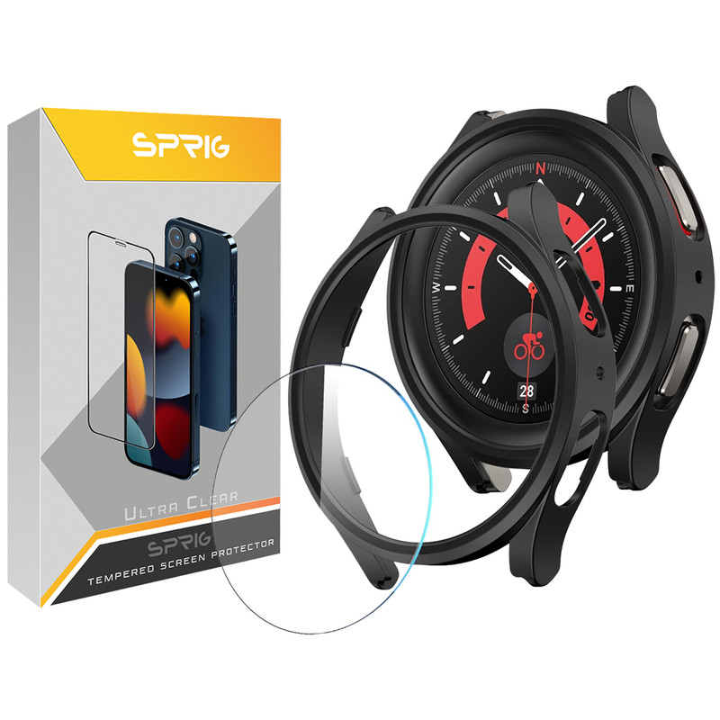 کاور اسپریگ مدل SP-360 مناسب برای ساعت هوشمند سامسونگ Galaxy Watch 5 44mm به همراه محافظ صفحه نمایش