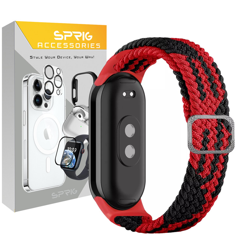 بند اسپریگ مدل Braided Dual colors مناسب برای ساعت هوشمند شیائومی Mi band 9